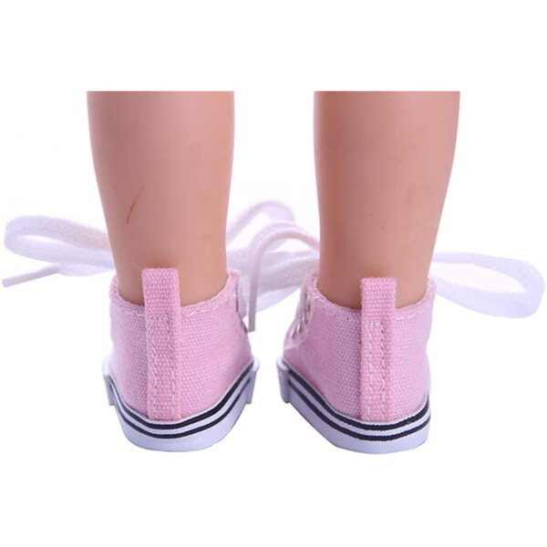Filfeel Scarpe per Bambole 14 Pollici, Facili da Indossare e Lavare, Rosa