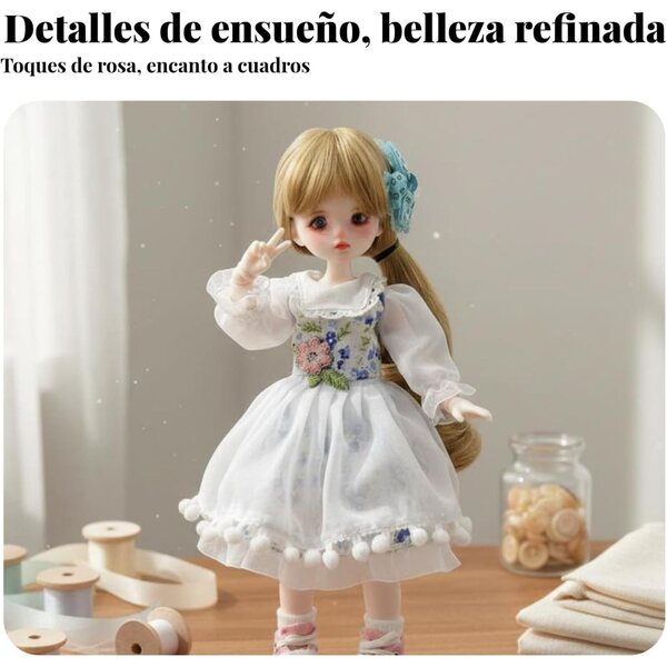 Komplettes Outfit für 30 cm große BJD-Puppen - Mignon und austauschbare Kleidung 1/6
