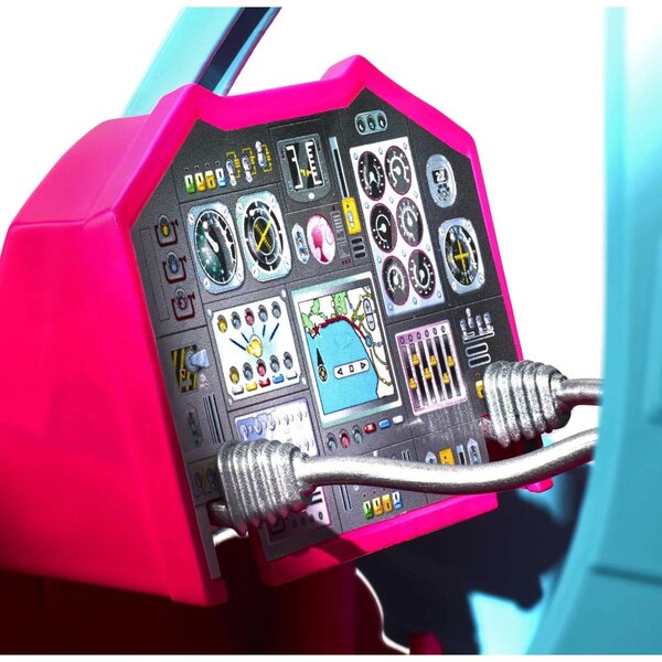 Barbie-Helikopter in Rosa und Blau mit rotierendem Propeller – Abenteuerspiel für Kinder
