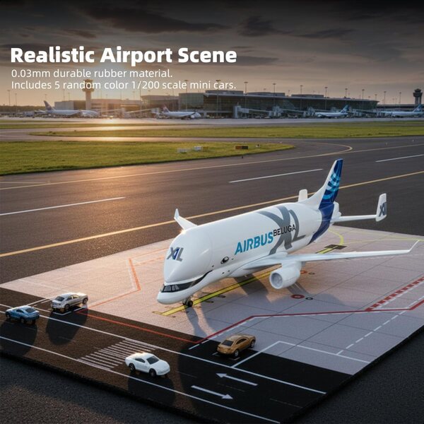 1/300 A330 Beluga XL1 Kit de modélisation d'avion en métal moulé sous Pression avec Support (7,7") pour A330-744L Super Transport Beluga, modèles d'avions à Collectionner pour Les