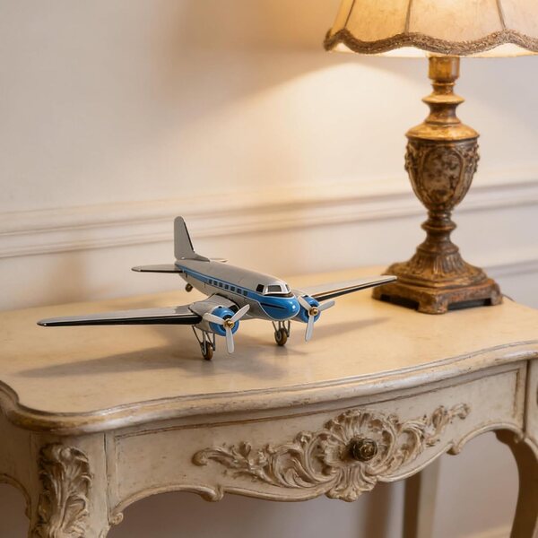 Elprico Modèle d'avion, Jouet d'avion Modèle en Métal en Fer Blanc, Accessoire de Photographie de Jouet pour la Maison de Bureau, Décor Vintage
