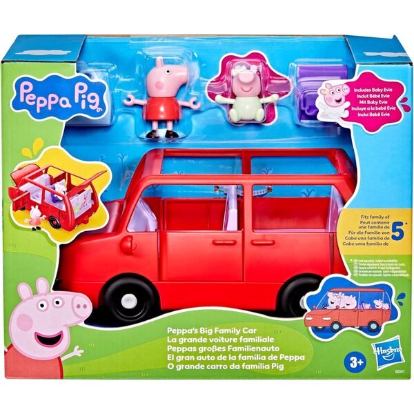 Peppa Pig La Grande Voiture Familiale mit 2 Figuren und Kreativspiel für Kinder ab 3 Jahren