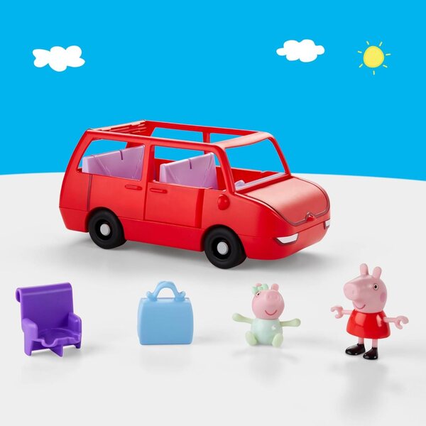 Peppa Pig La Grande Voiture Familiale mit 2 Figuren und Kreativspiel für Kinder ab 3 Jahren