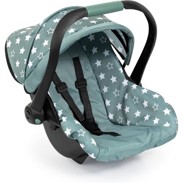 Puppenautositz mit Sonnenschirm und Sicherheitsgurt Nordic Green