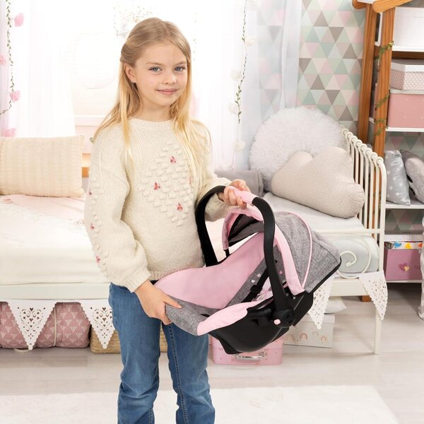 Autositz mit Sonnenblende und Gurt, für Puppen bis 46 cm, ab 3 Jahren