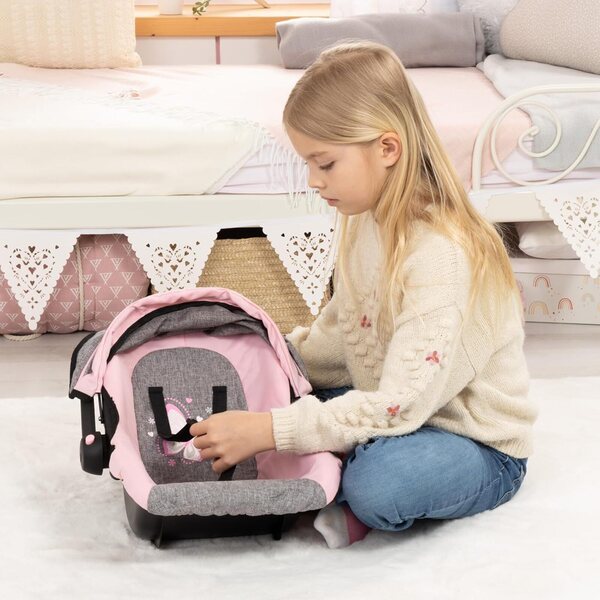 Autositz mit Sonnenblende und Gurt, für Puppen bis 46 cm, ab 3 Jahren