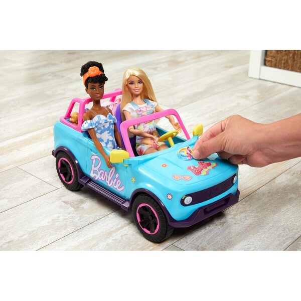 Hot Wheels Veicolo Radiocomandato Barbie Grand Véhicule Tout-Terrain per 2 Bambole