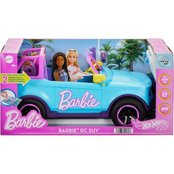 Hot Wheels Veicolo Radiocomandato Barbie Grand Véhicule Tout-Terrain per 2 Bambole