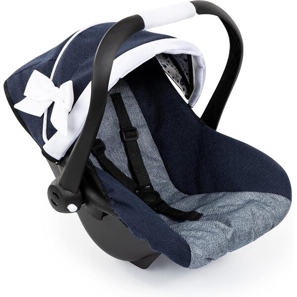 Autositz für Puppen bis 46 cm mit Bayer Design Verdeck und Sicherheitsgurt