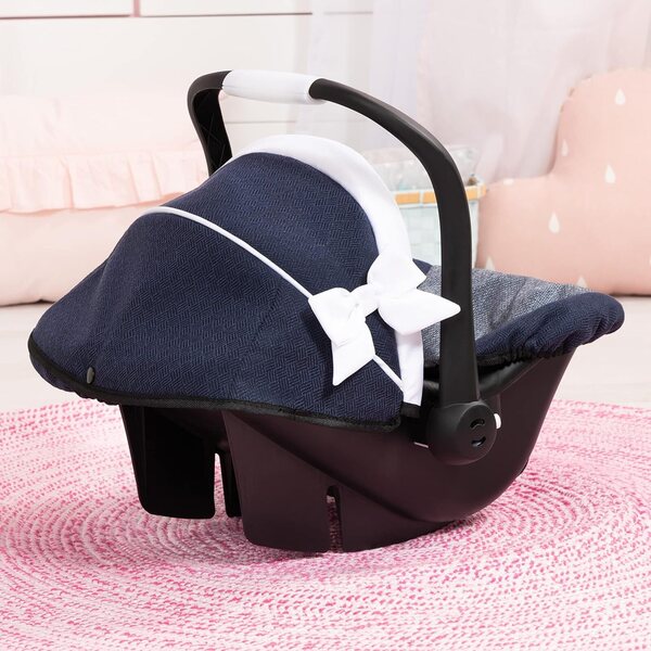 Autositz für Puppen bis 46 cm mit Bayer Design Verdeck und Sicherheitsgurt