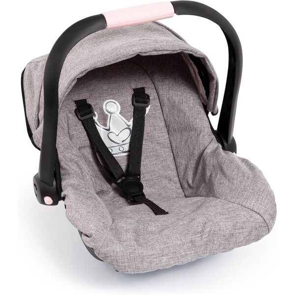 Autositz für Puppen bis 46 cm mit Sonnenschutz und Sicherheitsgurt