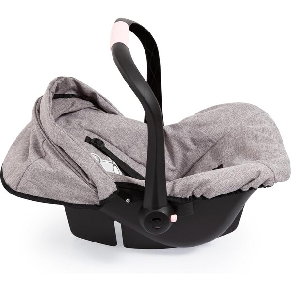 Autositz für Puppen bis 46 cm mit Sonnenschutz und Sicherheitsgurt