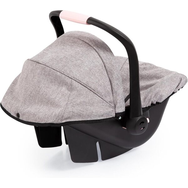 Autositz für Puppen bis 46 cm mit Sonnenschutz und Sicherheitsgurt