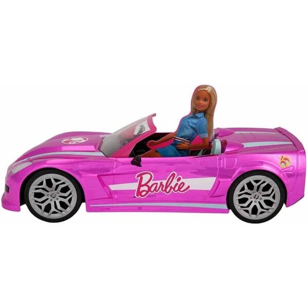 Barbie Dream Car, ferngesteuert, 43 cm, mit Lichtern und intuitiver Fernbedienung für Kinder