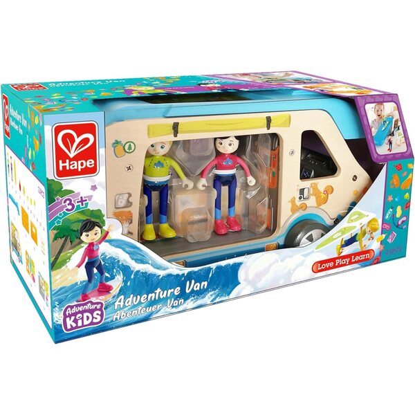 Hape Camping Car in Legno con bambole e Accessori per Bambini da 3 Anni