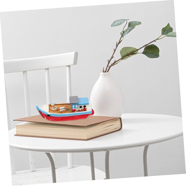 Miniature Barca in Resina Stile Mediterraneo per Decorazione Casa e Miniature