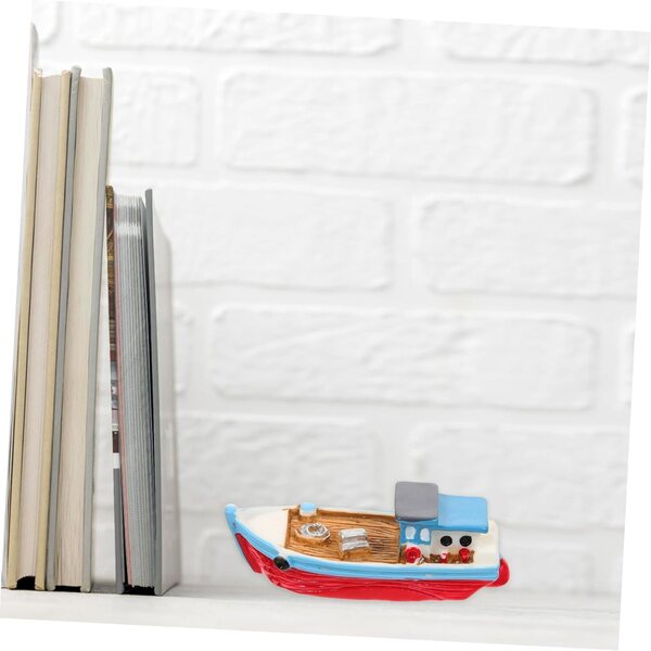 Miniature Barca in Resina Stile Mediterraneo per Decorazione Casa e Miniature