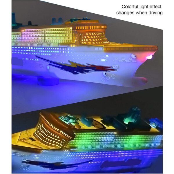 Bnineteenteam Bateau Jouet con Luci e Suoni Effetti per Bambini da 3+ Anni