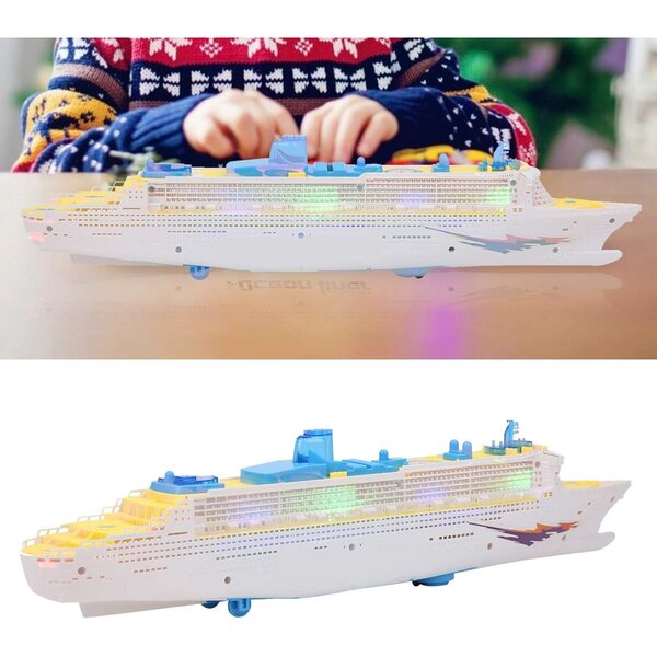 Bnineteenteam Bateau Jouet con Luci e Suoni Effetti per Bambini da 3+ Anni