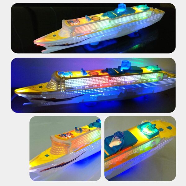 Bnineteenteam Bateau Jouet con Luci e Suoni Effetti per Bambini da 3+ Anni