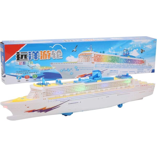 Bnineteenteam Bateau Jouet con Luci e Suoni Effetti per Bambini da 3+ Anni