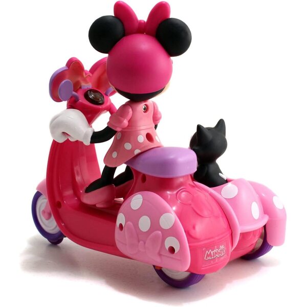 Minnie Disney Funkgesteuerter Motorradroller mit Beiwagen und integrierten Figuren