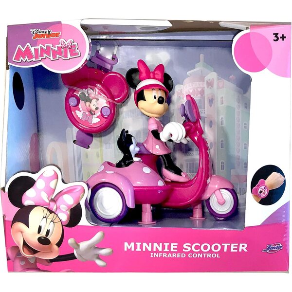 Minnie Disney Funkgesteuerter Motorradroller mit Beiwagen und integrierten Figuren