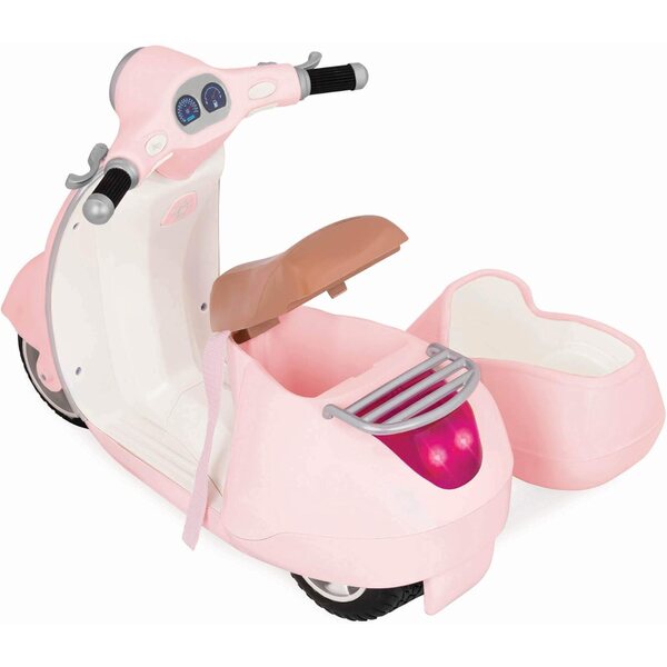 Roller mit Beiwagen und Helm für 46 cm große Puppen – Rollenspiel für Kinder ab 3 Jahren