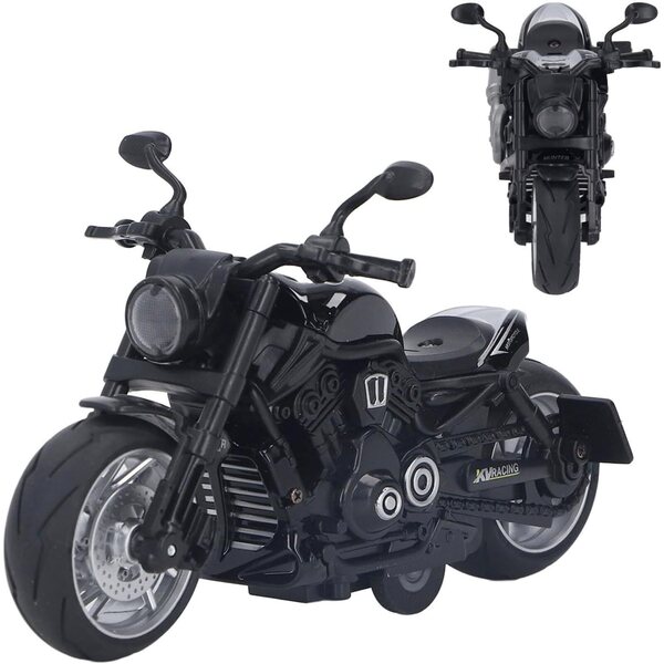 Keenso Motorrad Retro-Kunststoffspielzeug mit Frontlicht, Vintage-Design für Kinder