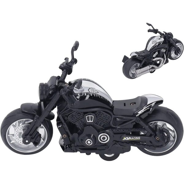 Keenso Motorrad Retro-Kunststoffspielzeug mit Frontlicht, Vintage-Design für Kinder