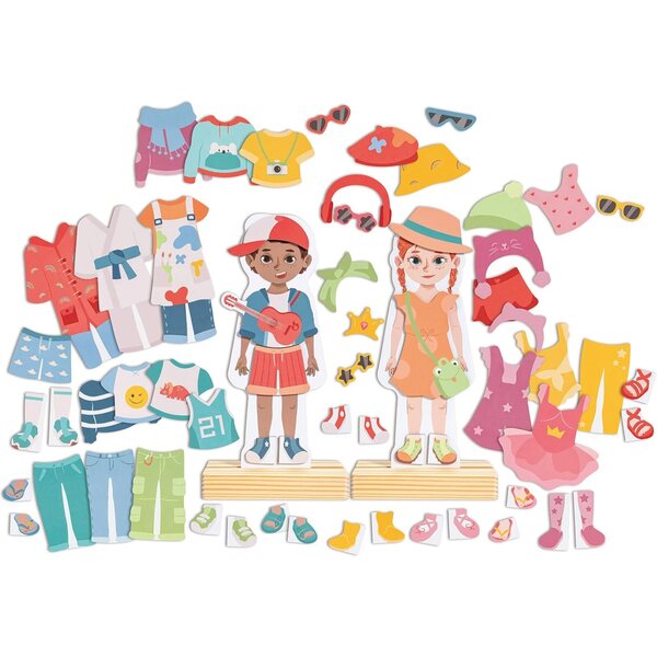 Hape Holzpuzzle – 66 magnetische Teile zum Verkleiden von Jungen und Mädchen ab 3 Jahren