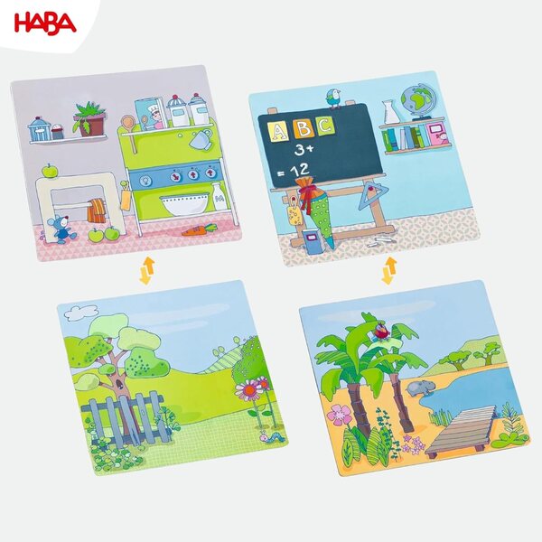 HABA Magnetisches Anziehspiel Lady – 54 Teile und 4 Szenarien in Metallbox