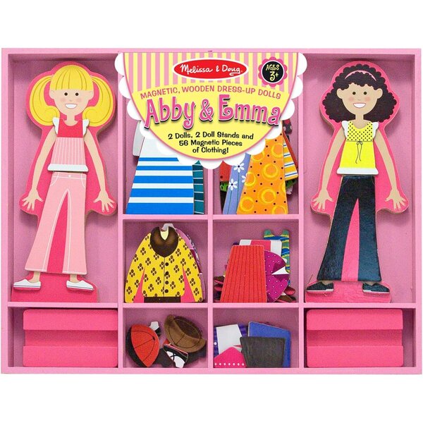 Puzzle in Legno Melissa & Doug 56 Pezzi con 2 Bambole e Vestiti Magnetici