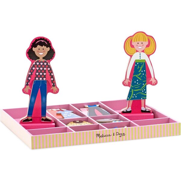 Puzzle in Legno Melissa & Doug 56 Pezzi con 2 Bambole e Vestiti Magnetici