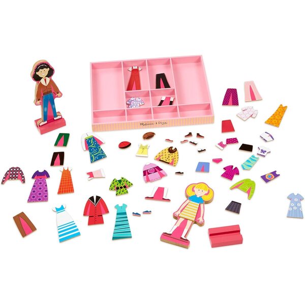 Puzzle in Legno Melissa & Doug 56 Pezzi con 2 Bambole e Vestiti Magnetici