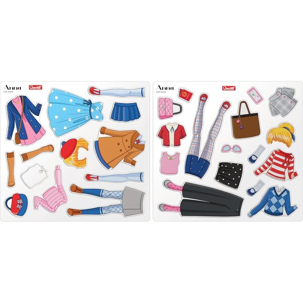 Quercetti Magnetic Fashion Best Friends: 57 pezzi magnetici per bambine 5-9 anni