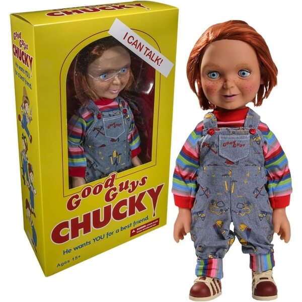 Chucky Mezco Toys Talking Good Guy Souriant Puppen 38 cm mit Sound