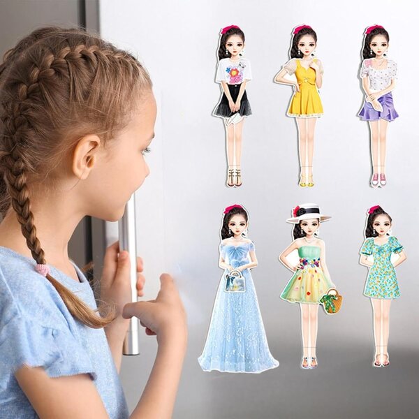 Magnetisches Kleidungsset für Papierpuppen, kreatives und sicheres Spielen für Kinder im Alter von 3–12 Jahren