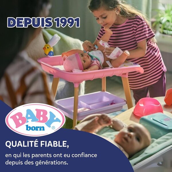 BABY geb. Sweetie Pink – 30 cm große Kuschelpuppe mit integrierter Rassel, ideal für Neugeborene