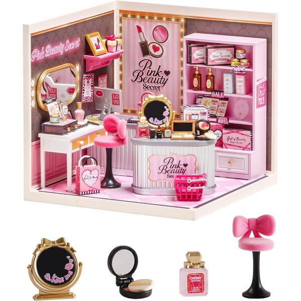 Rolife Super Creator Pink Beauty Store - Casa Miniatura DIY con Luci, senza Colla