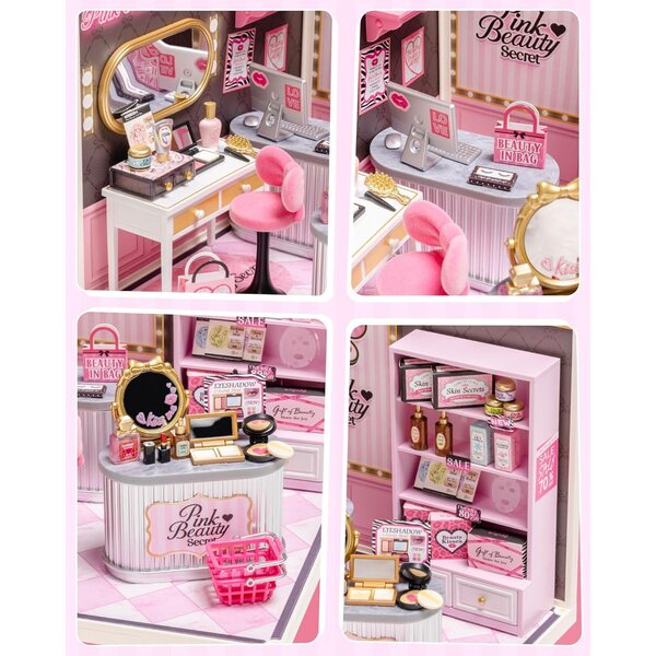 Rolife Super Creator Pink Beauty Store - Casa Miniatura DIY con Luci, senza Colla