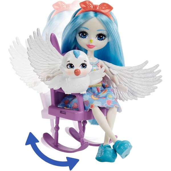 Enchantimals-Kinderzimmerset mit Starley Stork-Puppe und 4 Tieren