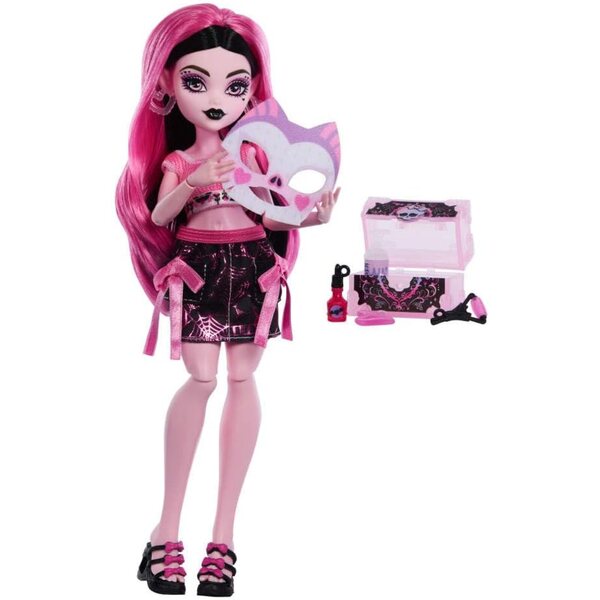 Monster High Draculaura Cofanetto Secrets De Beauté con 13 Accessori Interattivi