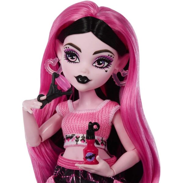 Monster High Draculaura Cofanetto Secrets De Beauté con 13 Accessori Interattivi