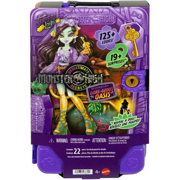 Monster High Cofanetto Monstrueux Secrets Jinafire Long con Oltre 19 Sorprese da Viaggio