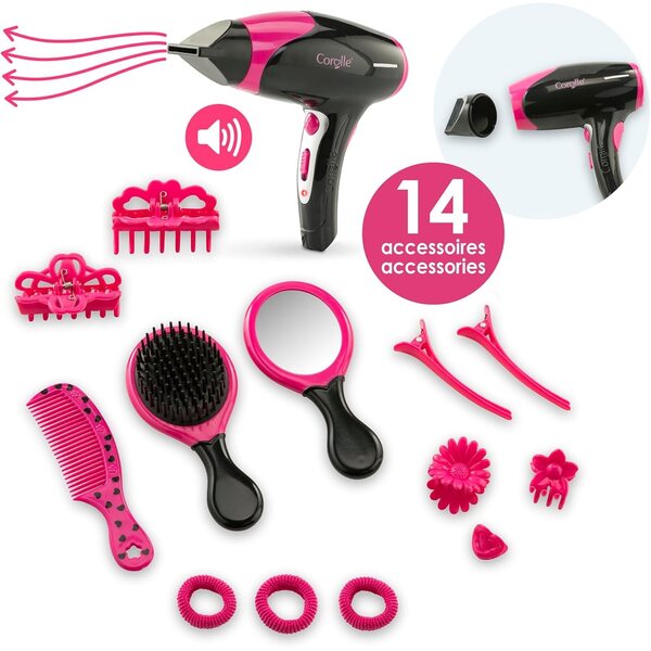 Scatola Acconciatura Corolle con 14 Accessori per Bambole, ideale per bambine di 3 anni