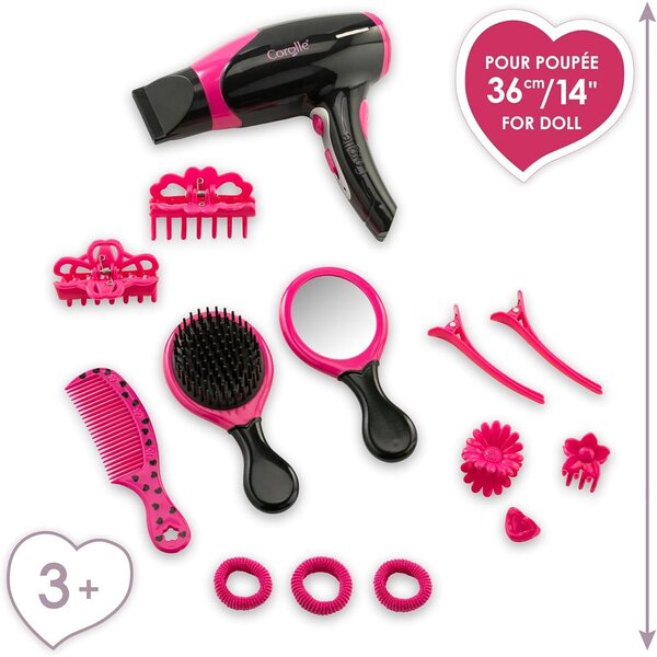 Scatola Acconciatura Corolle con 14 Accessori per Bambole, ideale per bambine di 3 anni