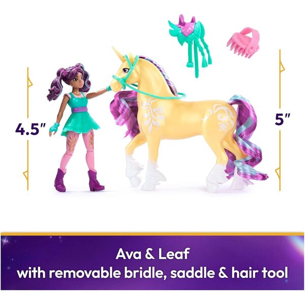 Unicorn Academy Licorne Leaf und Ava Puppen – Magisches Spiel für Kinder ab 4 Jahren