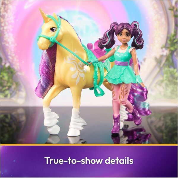 Unicorn Academy Licorne Leaf und Ava Puppen – Magisches Spiel für Kinder ab 4 Jahren