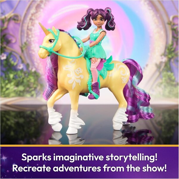 Unicorn Academy Licorne Leaf und Ava Puppen – Magisches Spiel für Kinder ab 4 Jahren